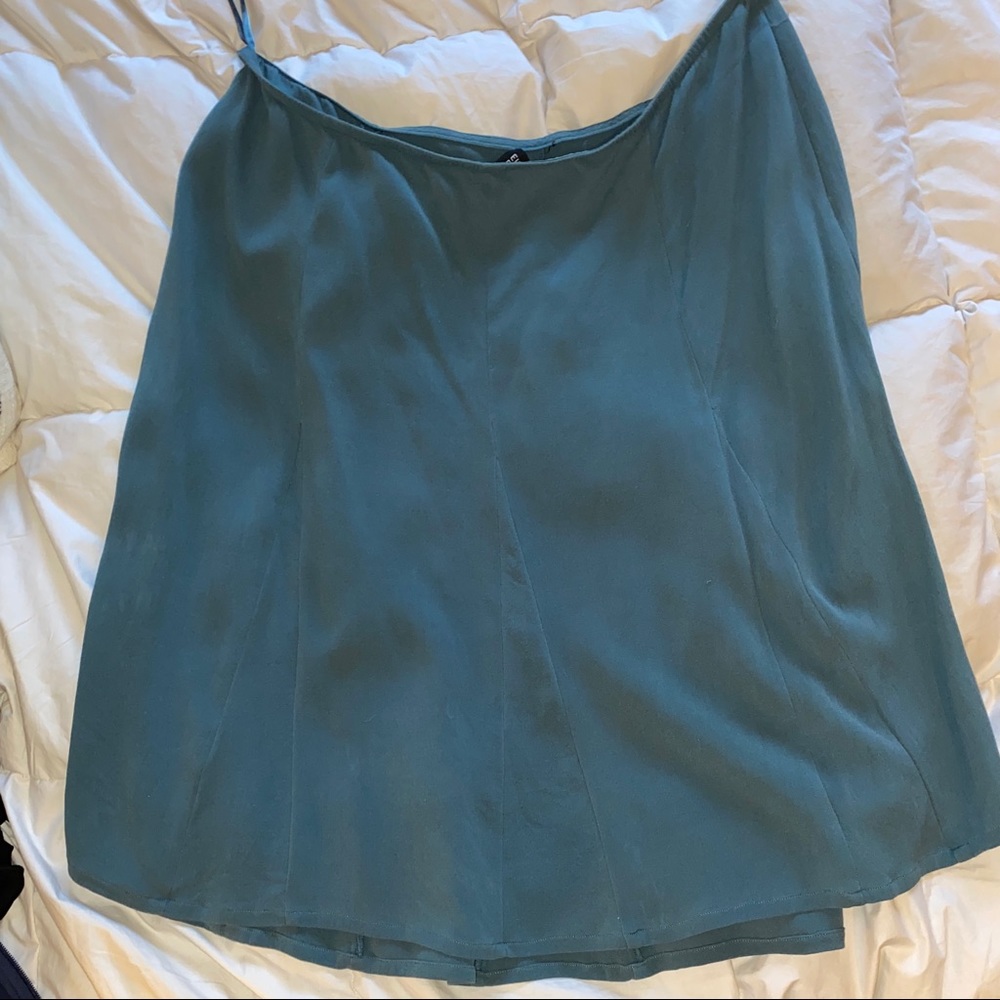 Eileen Fisher Stretch Silk Georgette Crepe Godet Skirt